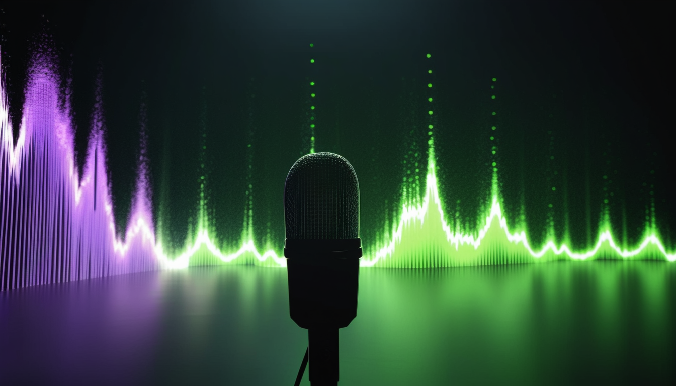 Generated voice waveform visualization